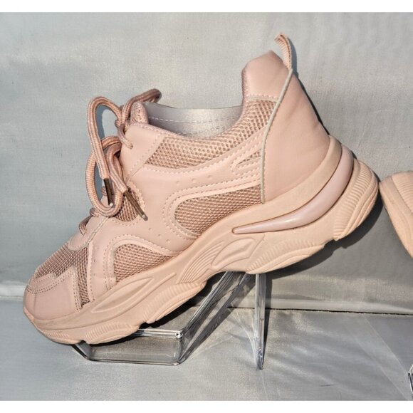Women's pink sneakers lace up size 8 - Picture 9 of 14